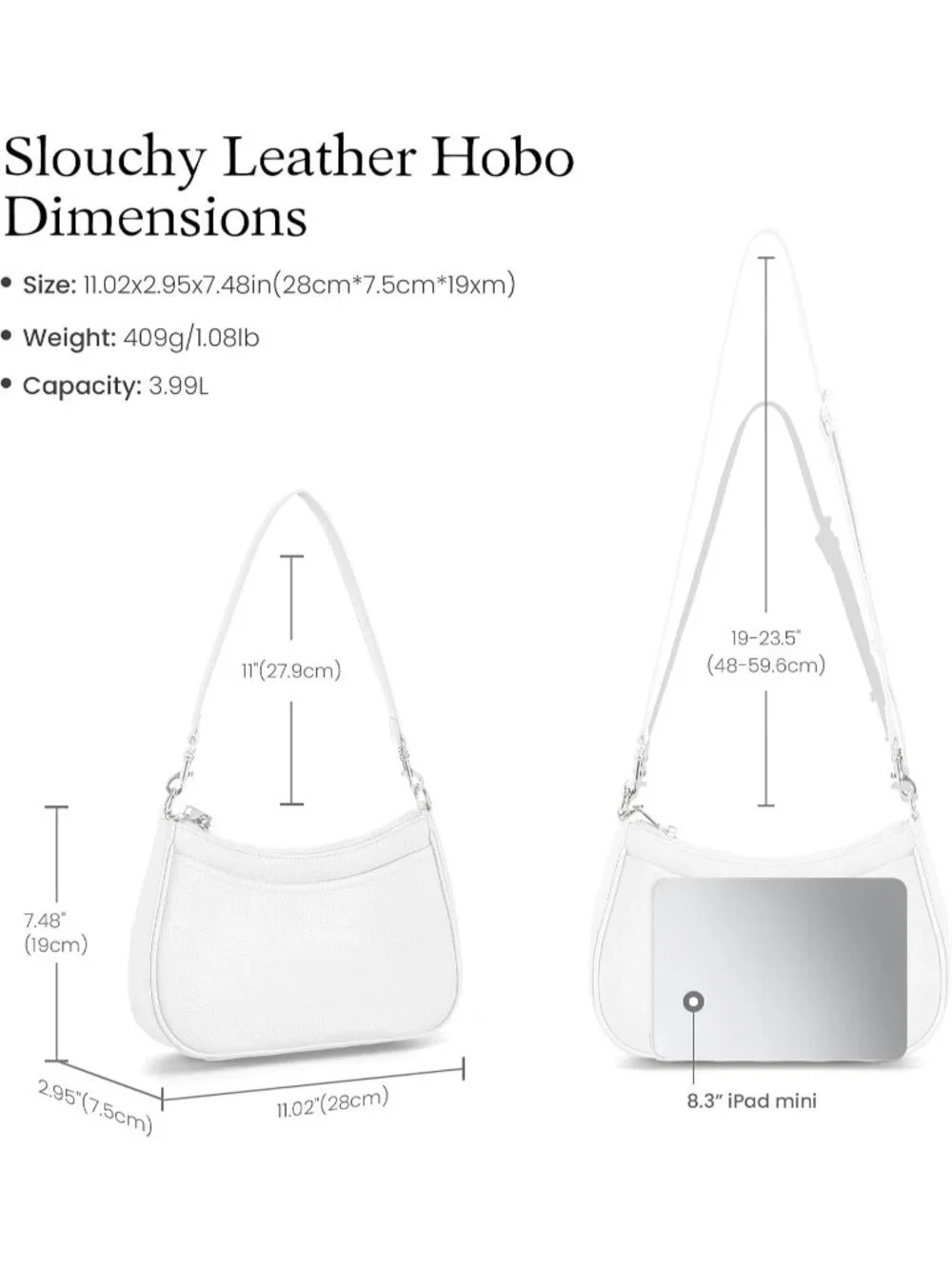 Women's White Genuine Leather Fashion Anti Theft Trendy Purse with RFID Handbag